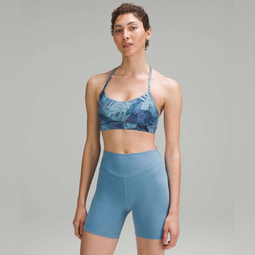Lululemon Athletica Flow Y Bra Nulu Patterned Sports Bra